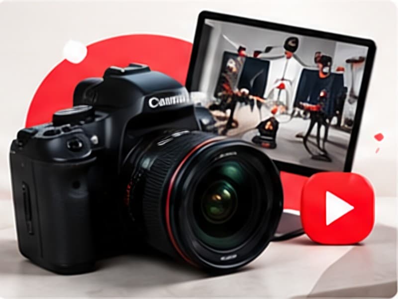 Profesyonel fotoğraf makinesi ve video çekim ekipmanı