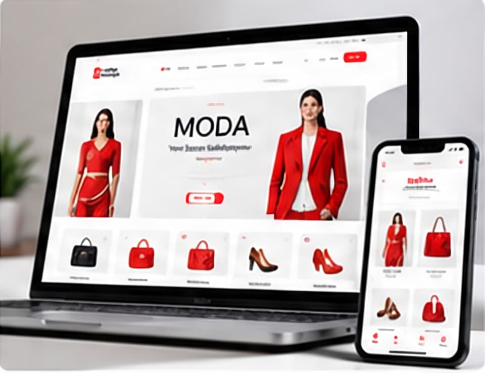Moda markası için ürün kataloğu ve e-katalog ekranları