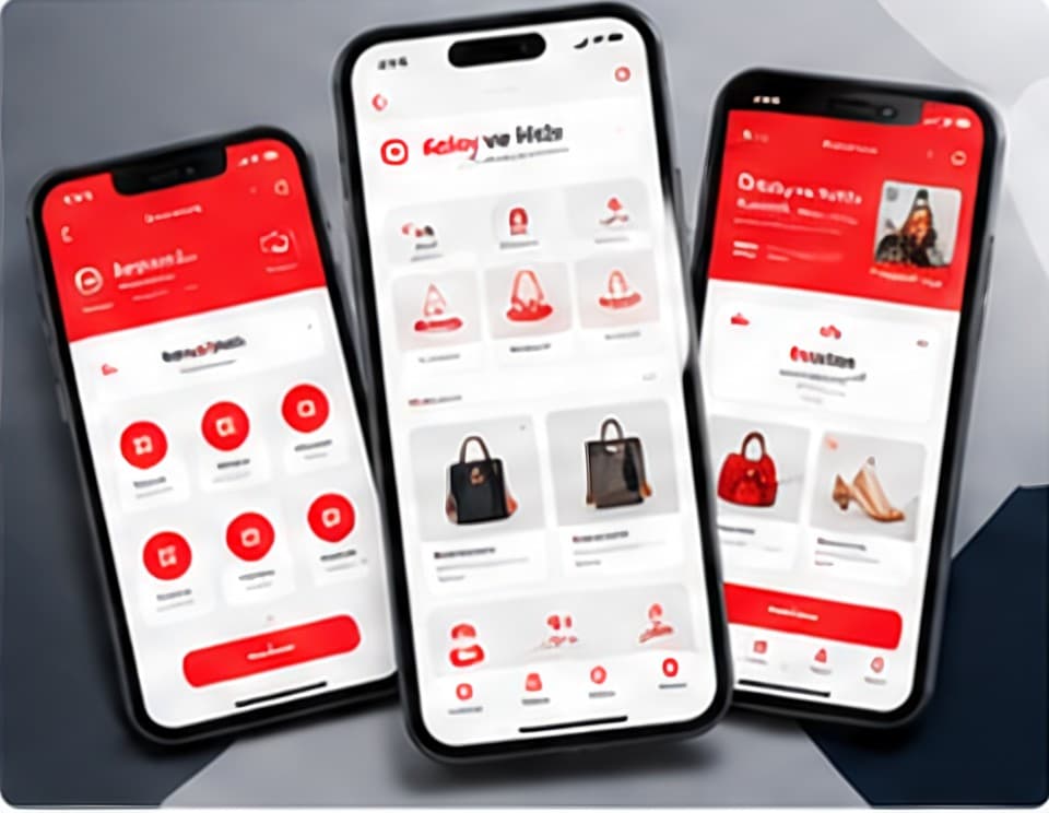 Telefon ekranlarında sosyal medya ve mobil uygulama tasarımları